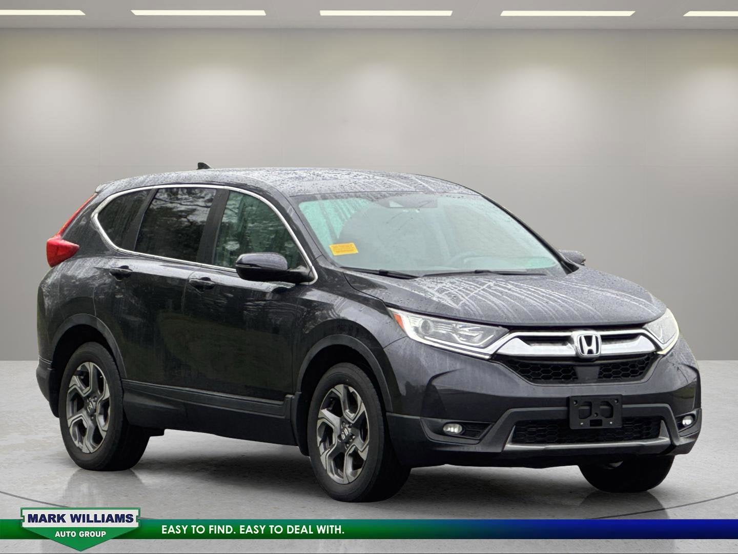 2019 Honda CR-V EX in Gunmetal Metallic — front three-quarter view