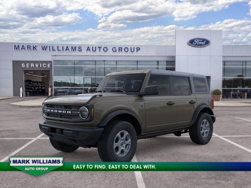 2026 Ford Bronco Big Bend in Marsh Gray — front three-quarter view