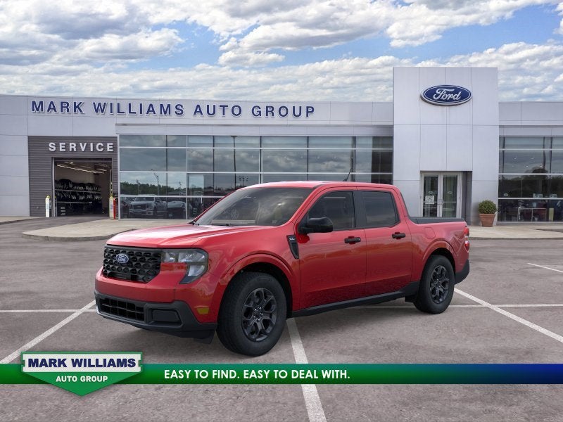 2026 Ford Maverick XLT in Ruby Red Metallic Tinted Clearcoat — front three-quarter view