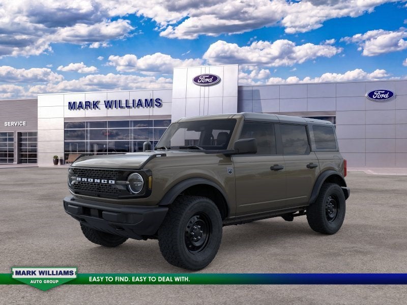 2026 Ford Bronco Big Bend in Marsh Gray — front three-quarter view