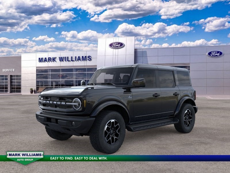 2026 Ford Bronco Outer Banks in Shadow Black — front three-quarter view