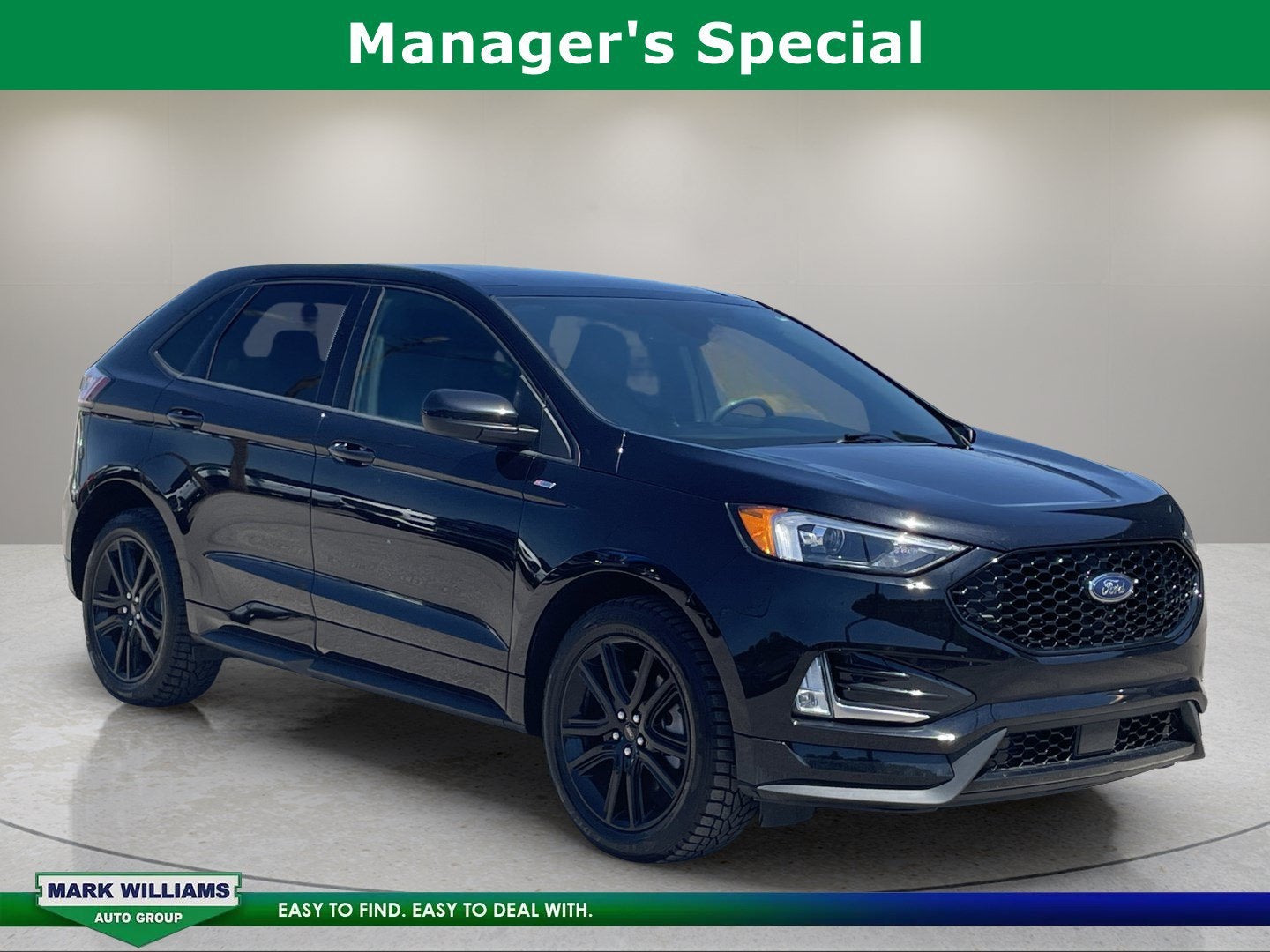 2024 Ford Edge ST Line in Black Metallic — front three-quarter view